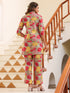 Multicolor Pure Cotton Floral Printed Straight Co-ord Set